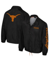 THE WILD COLLECTIVE MEN'S AND WOMEN'S THE WILD COLLECTIVE BLACK TEXAS LONGHORNS COACHES FULL-SNAP JACKET