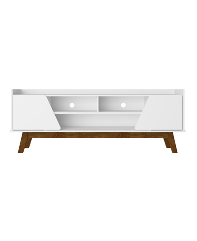 Manhattan Comfort Marcus 62.99" Medium Density Fiberboard 5-shelf Tv Stand In White