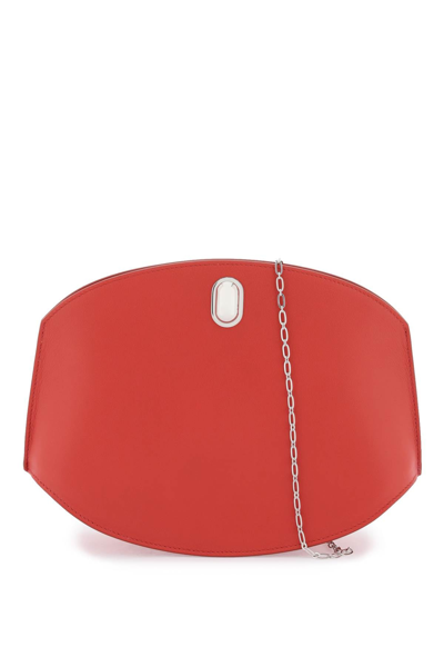 Savette Tondo Chain Crossbody Bag In Red