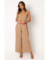 Petal And Pup Ayla Linen Jumpsuit In Mocha