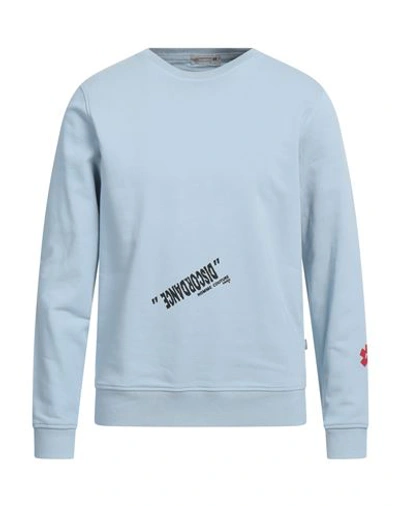 Daniele Alessandrini Homme Man Sweatshirt Sky Blue Size M Cotton, Polyester In Blue