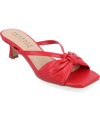 Journee Collection Starling Kitten Heel Sandal In Red