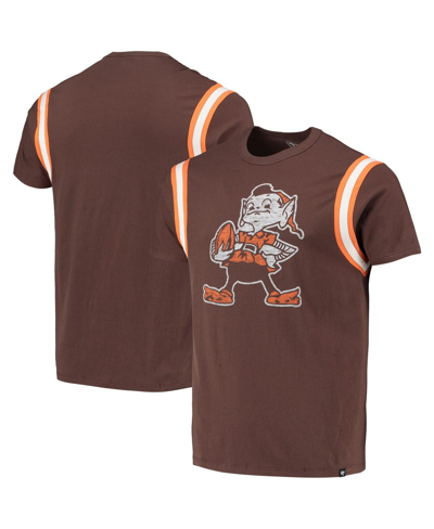 47 Brand Men's ' Brown Distressed Cleveland Browns Premier Point T-shirt