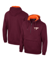 Colosseum Maroon Virginia Tech Hokies Half-zip Hoodie In Maroon