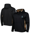 DUNBROOKE MEN'S DUNBROOKE BLACK, CAMO SEATTLE MARINERS RANGER PULLOVER HOODIE