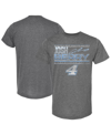 CHECKERED FLAG SPORTS MEN'S CHECKERED FLAG SPORTS HEATHER CHARCOAL JOSH BERRY NAME AND NUMBER T-SHIRT
