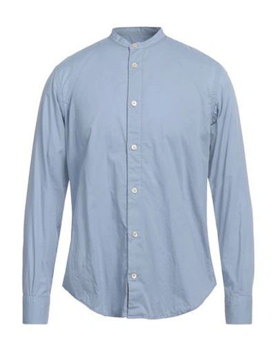 Eleventy Man Shirt Light Blue Size 16 Cotton