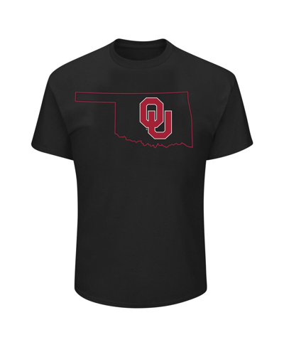 Profile Men's  Black Oklahoma Sooners Big And Tall Pop T-shirt