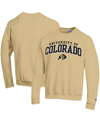Champion Gold Colorado Buffaloes Property Of Powerblend Pullover Sweatshirt In Gold