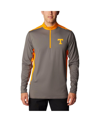 COLUMBIA MEN'S COLUMBIA GRAY TENNESSEE VOLUNTEERS TECH TRAIL OMNI-SHADE QUARTER-ZIP SWEATSHIRT