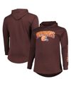 Fanatics Branded Brown Cleveland Browns Big & Tall Front Runner Pullover Hoodie In Brown
