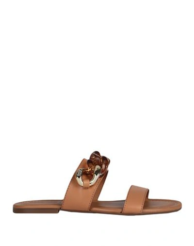 See By Chloé Woman Sandals Tan Size 8 Calfskin In Brown