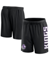 Fanatics Branded Black Sacramento Kings Post Up Mesh Shorts In Black