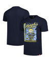 SPORTIQE MEN'S AND WOMEN'S SPORTIQE NAVY DISTRESSED MEMPHIS GRIZZLIES SWISH SUPER-SOFT COMFY TRI-BLEND T-SHIR