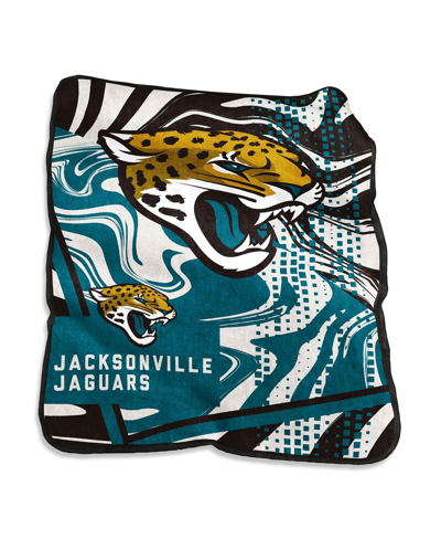 Logo Brands Jacksonville Jaguars 50" X 60" Swirl Raschel Throw Blanket In Multi