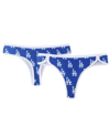 CONCEPTS SPORT WOMEN'S CONCEPTS SPORT ROYAL LOS ANGELES DODGERS 2-PACK ALLOVER PRINT KNIT THONG SET
