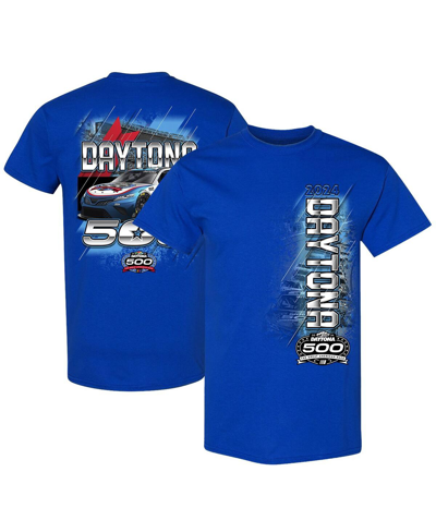Checkered Flag Sports Men's  Royal 2024 Daytona 500 Graphic T-shirt