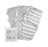 COMFY CUBS BABY BOYS AND BABY GIRLS COTTON EASY SWADDLE BLANKETS, PACK OF 3 WITH GIFT BOX