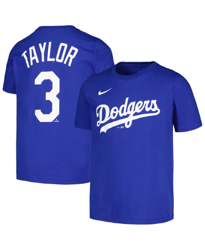Nike Kids' Big Boys  Chris Taylor Royal Los Angeles Dodgers Player Name And Number T-shirt