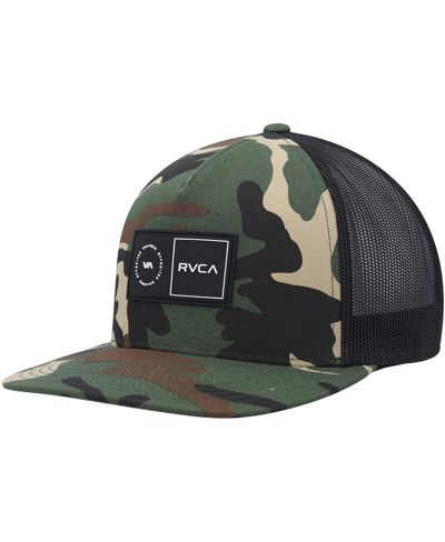 Rvca Men's  Camo Platform Trucker Snapback Hat