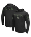 Colosseum Men's Black Texas A&m Aggies Oht Military-inspired Appreciation Hoodie Long Sleeve T-shirt In Black