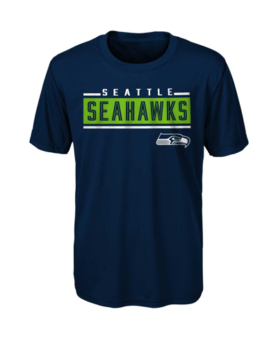 Outerstuff Kids' Big Boys Navy Seattle Seahawks Amped Up T-shirt