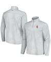 Tommy Bahama Gray Usc Trojans Delray Frond Islandzone Half-zip Jacket In Gray