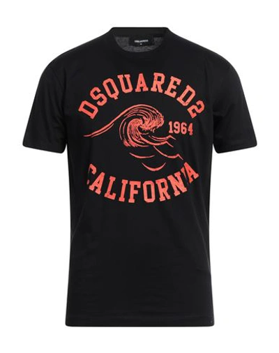 Dsquared2 Man T-shirt Black Size Xxl Cotton