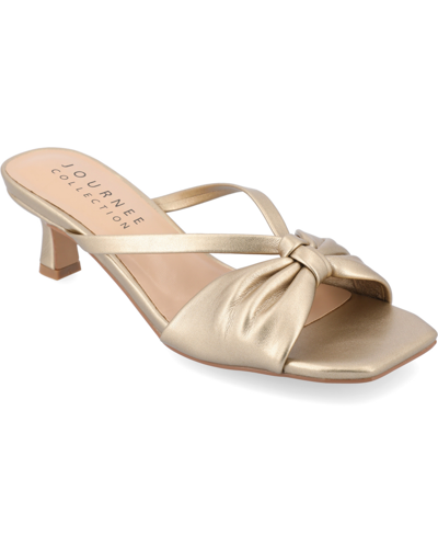 Journee Collection Collection Women's Starling Wide Width Pumps In Gold