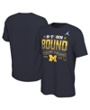 Jordan Men's  Navy Michigan Wolverines College Football Playoff 2024 National Championship Game T-shi In Navy