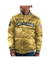 STARTER MEN'S STARTER GOLD NEW YORK YANKEES 2023 SUBWAY SERIES BRONX BOMBER FULL-SNAP JACKET