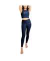 KADI BRAND WOMEN'S NAVY BUFFALO BILLS LEGGINGS AND MIDI BRA SET