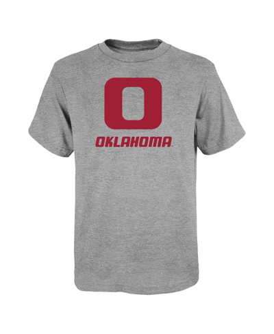 Outerstuff Kids' Big Boys Heather Gray Oklahoma Sooners Vault Logo T-shirt