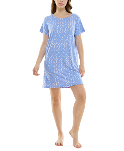 Roudelain Women's Printed Short-sleeve Sleepshirt In Allie Dots