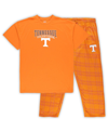 PROFILE MEN'S PROFILE TENNESSEE ORANGE, WHITE TENNESSEE VOLUNTEERS BIG AND TALL 2-PACK T-SHIRT AND FLANNEL P