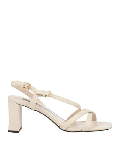 Bibi Lou Woman Sandals Ivory Size 9 Leather In White