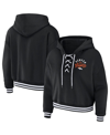 Wear By Erin Andrews Black Carolina Hurricanes Lace-up Pullover Hoodie In Black