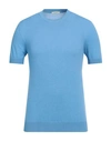 Paolo Pecora Man Sweater Azure Size Xxl Cotton In Blue
