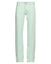 Jacob Cohёn Man Pants Light Green Size 30 Cotton, Linen In Green