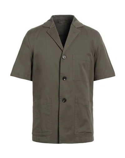 Lardini Man Polo Shirt Military Green Size 44 Cotton