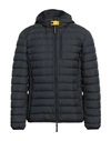 Parajumpers Man Down Jacket Steel Grey Size L Polyester In Black