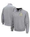 Colosseum Men's  Appalachian State Mountaineers Tortugas Logo Quarter-zip Jacket In Heathered Gray
