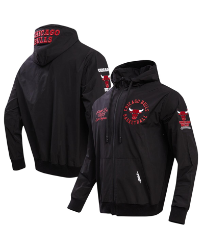 Pro Standard Men's  Black Chicago Bulls Hybrid Full-zip Hoodie