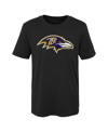 Outerstuff Big Boys Black Baltimore Ravens Primary Logo T-shirt In Black