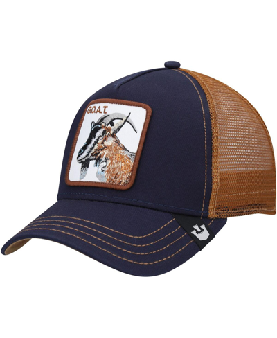Goorin Bros Men's . Navy, Brown Goat Beard Trucker Adjustable Hat In Navy,brown