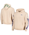 THE WILD COLLECTIVE MEN'S AND WOMEN'S THE WILD COLLECTIVE CREAM SEATTLE SEAHAWKS HEAVY BLOCK PULLOVER HOODIE