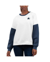 G-III 4HER BY CARL BANKS WOMEN'S G-III 4HER BY CARL BANKS WHITE DALLAS COWBOYS A-GAME PULLOVER SWEATSHIRT