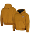 DUNBROOKE MEN'S DUNBROOKE BROWN CHICAGO CUBS DAKOTA WORK FULL-ZIP HOODIE JACKET