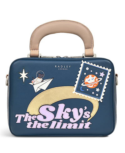 Radley London The Sky's The Limit Small Leather Zip Around Crossbody Bag In Deepsea