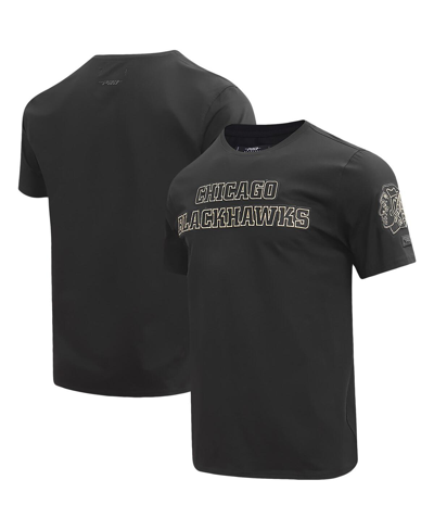 Pro Standard Men's  Black Chicago Blackhawks Wordmark T-shirt